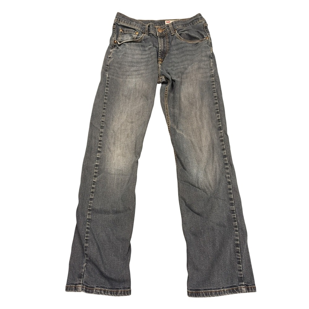 Wrangler Slim Straight Jeans Boys 14 Blue Medium Wash Premium Quality